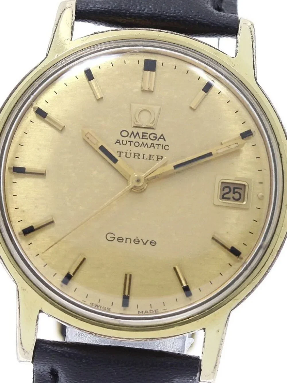 OMEGA Geneve TURLER 166.070 Date cal.565 gold Dial Automatic Men's Watch_958163